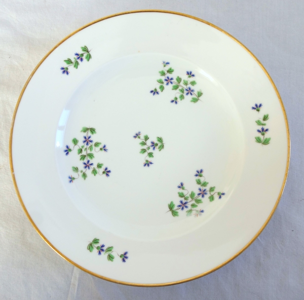 Manufacture Dihl et Guerhard : suite de 12 assiettes de table aux Barbeaux - signées