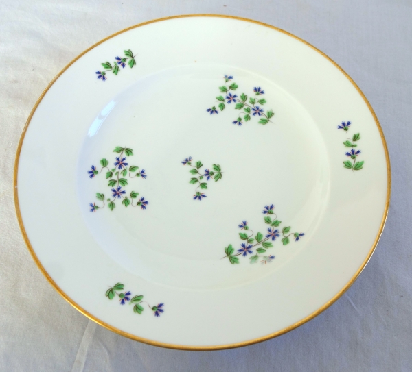 Manufacture Dihl et Guerhard : suite de 12 assiettes de table aux Barbeaux - signées