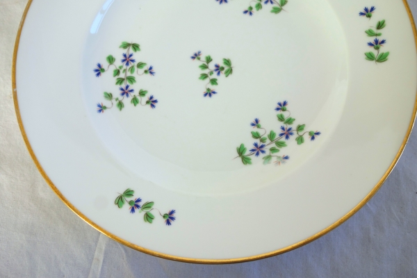 Manufacture Dihl et Guerhard : suite de 12 assiettes de table aux Barbeaux - signées