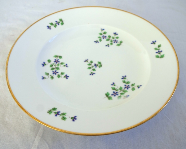 Manufacture Dihl et Guerhard : suite de 12 assiettes de table aux Barbeaux - signées
