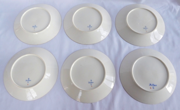 Manufacture Potter : set of 12 Paris porcelain table plates - late 18th century circa 1790