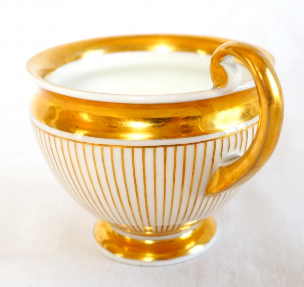 Schoelcher Manufacture : set of 12 Paris porcelain Empire tea cups or coffee cups - 19th century