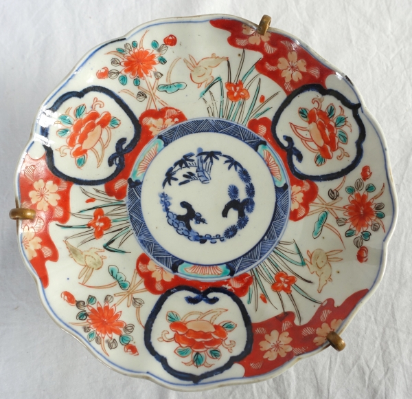 Set of 4 Imari porcelain serving plates, Japan, 19th century