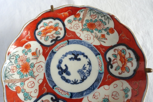 Set of 4 Imari porcelain serving plates, Japan, 19th century