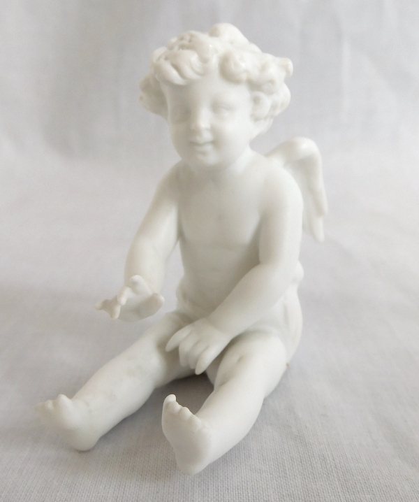 4 biscuit putti somersaulting, Louis XVI style, 19th century production