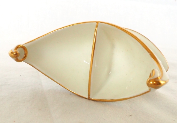 Nast : set of 4 Empire Paris porcelain salt cellars - early 19th century