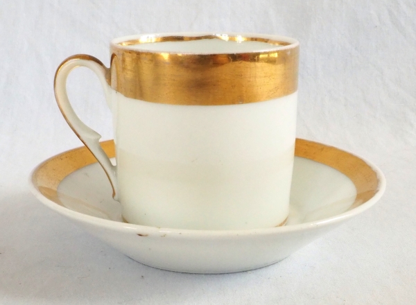 Empire Paris porcelain coffee set enhanced with fine gold - early 19th century