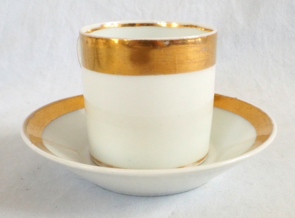 Empire Paris porcelain coffee set enhanced with fine gold - early 19th century