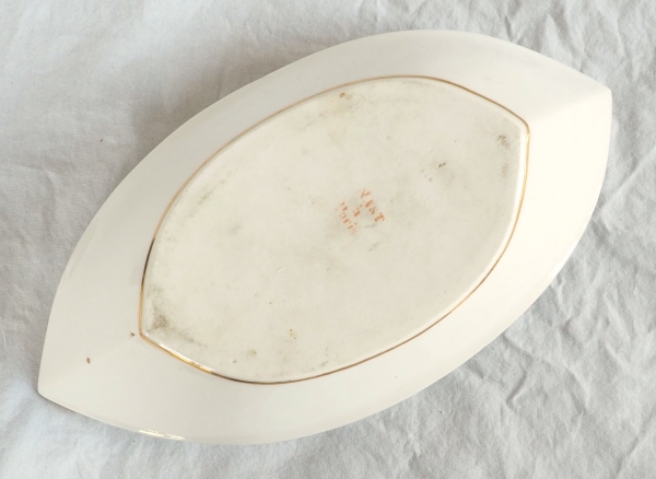 Nast : Empire porcelain butter dish enhanced with fine gold - early 19th century