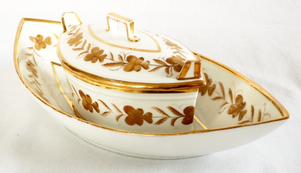 Paris porcelain butter dish in the taste of Locre Manufacture - late 18th century