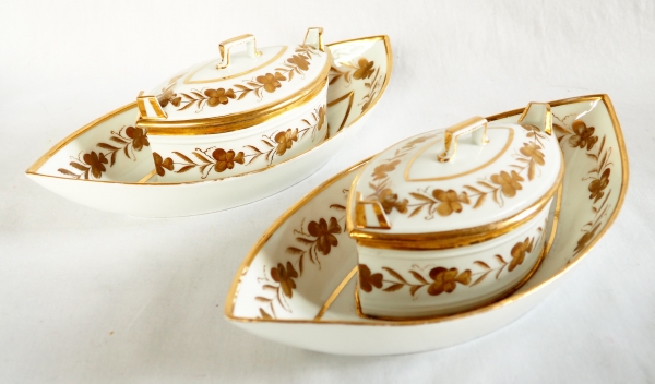Paris porcelain butter dish in the taste of Locre Manufacture - late 18th century