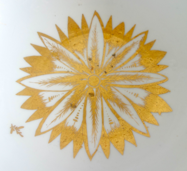 Bol à biscuits en porcelaine de Paris blanche et or - époque Directoire, fin XVIIIe siècle
