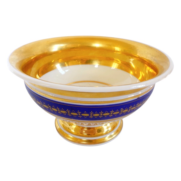 Empire Paris porcelain bowl enhanced with fine gold, early19th century