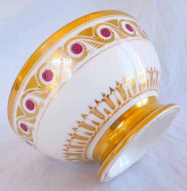 Empire Paris porcelain biscuit bowl, Deroche Manufacture, early 19th century