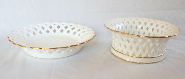 Nast : Empire Paris porcelain reticulated cup - early 19th century