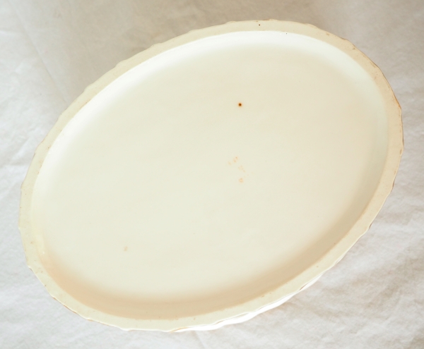 Nast : coupe corbeille ajourée et son dormant d'époque Empire - signée