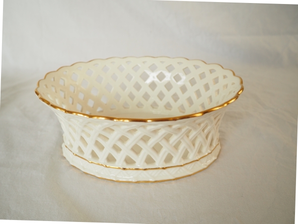 Nast : coupe corbeille ajourée et son dormant d'époque Empire - signée