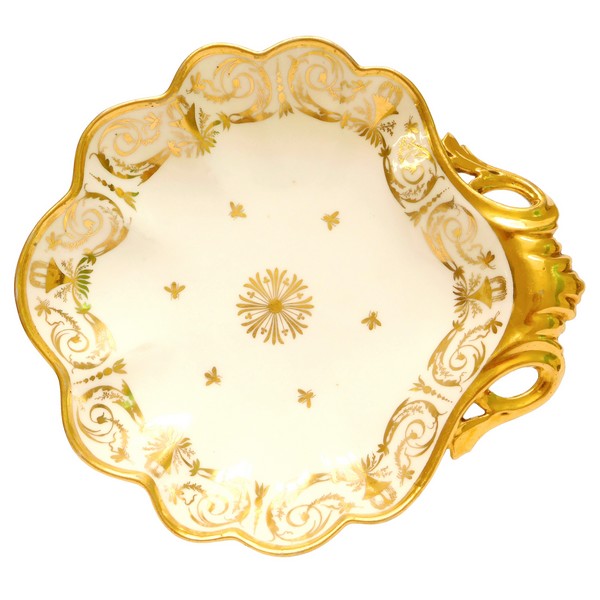 Porcelain Empire bread dish, Locre Manufacture, early 19th century