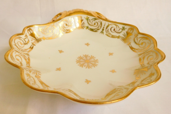 Porcelain Empire bread dish, Locre Manufacture, early 19th century