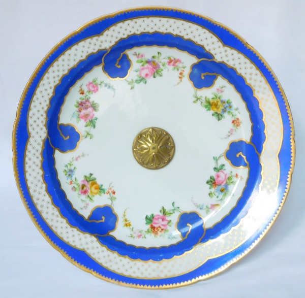 Manufacture Impériale de Saint Petersbourg - Russie : grande tazza coupe montée en porcelaine époque XIXe siècle