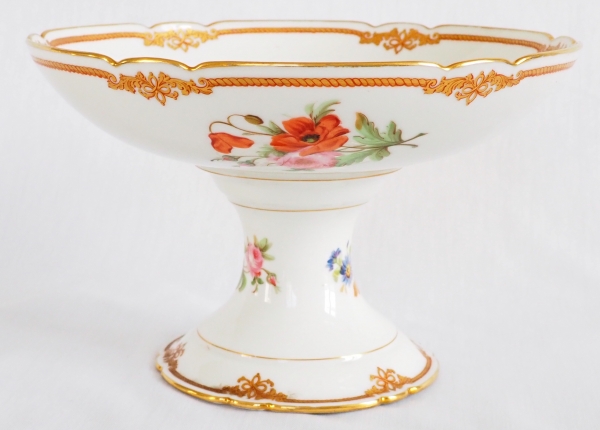 Grande coupe à fruits en porcelaine de Paris - Lahoche et Pannier - l'Escalier de Cristal