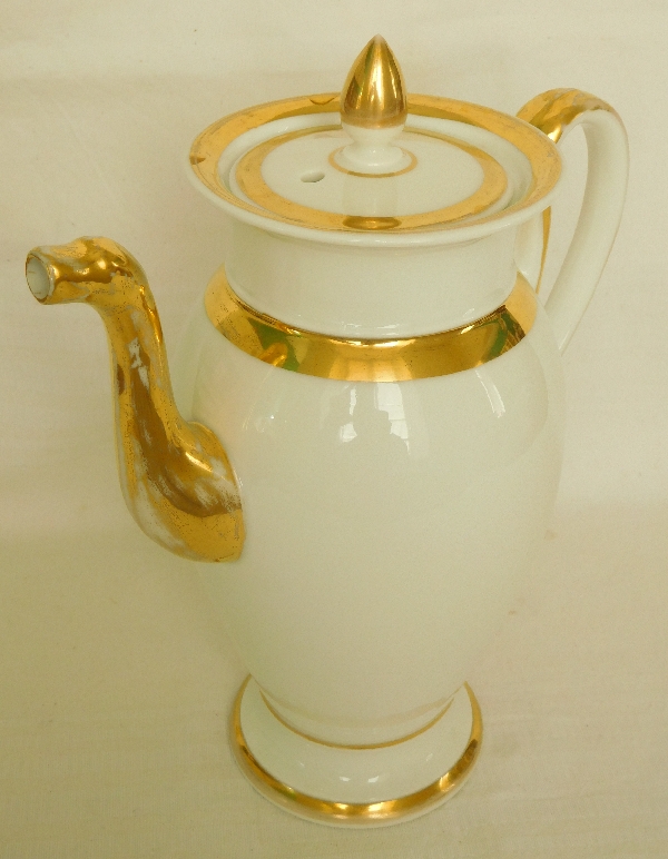 Empire Paris porcelain teapot or coffee pot, early 19th century