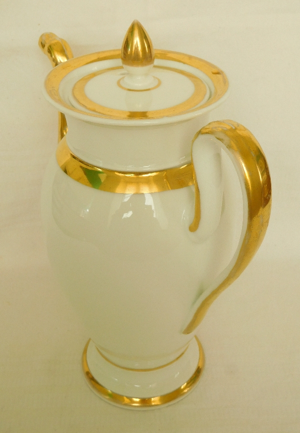 Empire Paris porcelain teapot or coffee pot, early 19th century