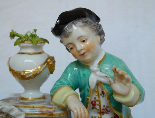 Groupe en porcelaine de Meissen Polychrome d'époque XVIIIe siècle