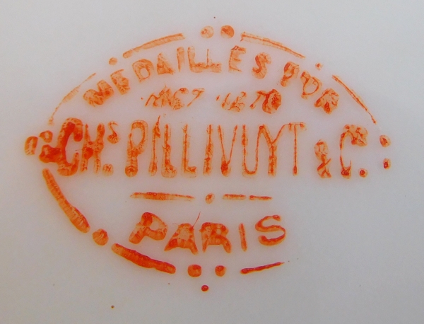 Légumier en porcelaine, couronne de marquis & monogramme V, Manufacture Pillivuyt - XIXe siècle