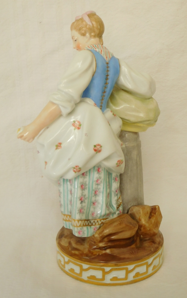 Tall meissen porcelain figure, merchant, 18th century, 1796 - 23cm