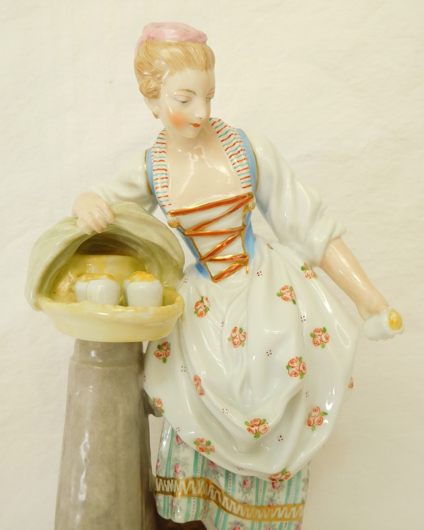 Tall meissen porcelain figure, merchant, 18th century, 1796 - 23cm