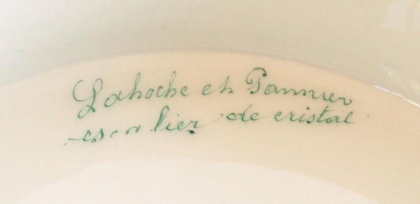 Pair of Paris porcelain dishes signed Lahoche & Pannier - l'Escalier de Cristal
