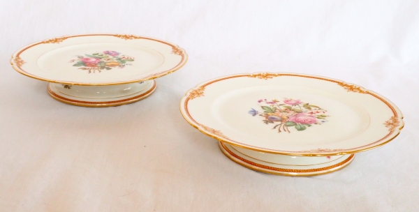 Pair of Paris porcelain dishes signed Lahoche & Pannier - l'Escalier de Cristal