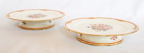 Pair of Paris porcelain dishes signed Lahoche & Pannier - l'Escalier de Cristal