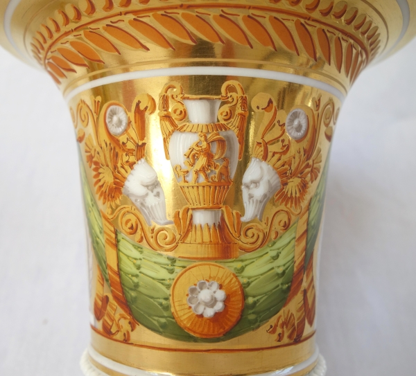 Pair of Empire Paris porcelain planters attributed to Schoelcher - vers 1820