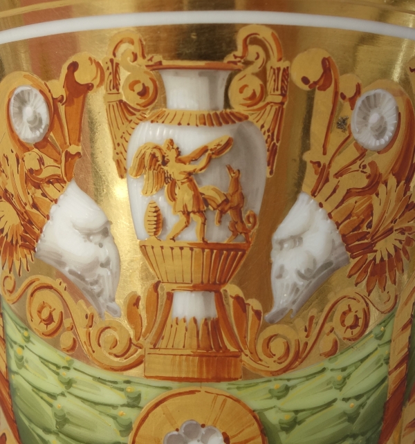 Pair of Empire Paris porcelain planters attributed to Schoelcher - vers 1820