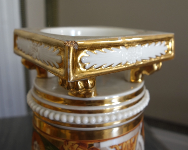 Pair of Empire Paris porcelain planters attributed to Schoelcher - vers 1820
