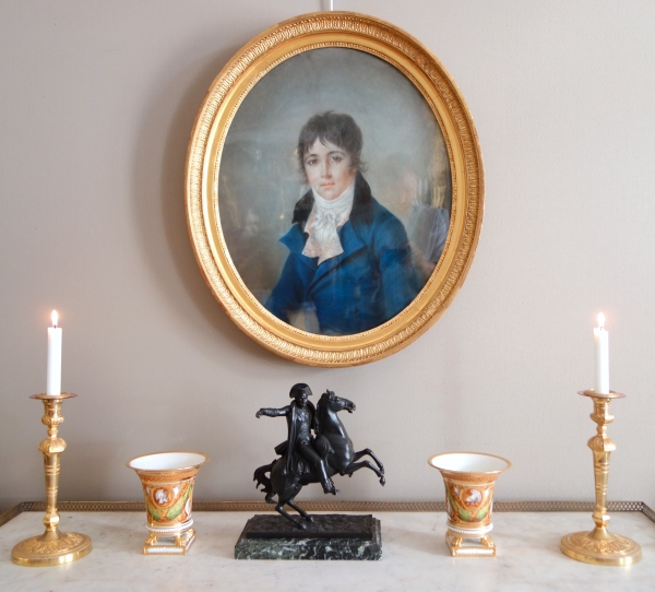 Pair of Empire Paris porcelain planters attributed to Schoelcher - vers 1820