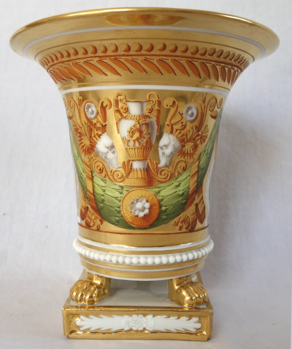 Pair of Empire Paris porcelain planters attributed to Schoelcher - vers 1820