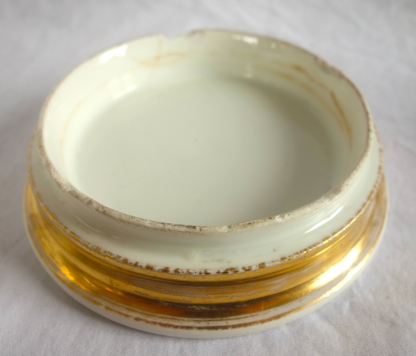 Paire de grands cache-pots en porcelaine de Paris d'époque Restauration - vers 1840