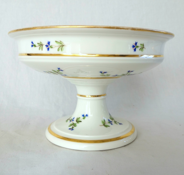 Paire de compotiers en porcelaine, décor aux Barbeaux - début XIXe attribuée à Dihl & Guerhard
