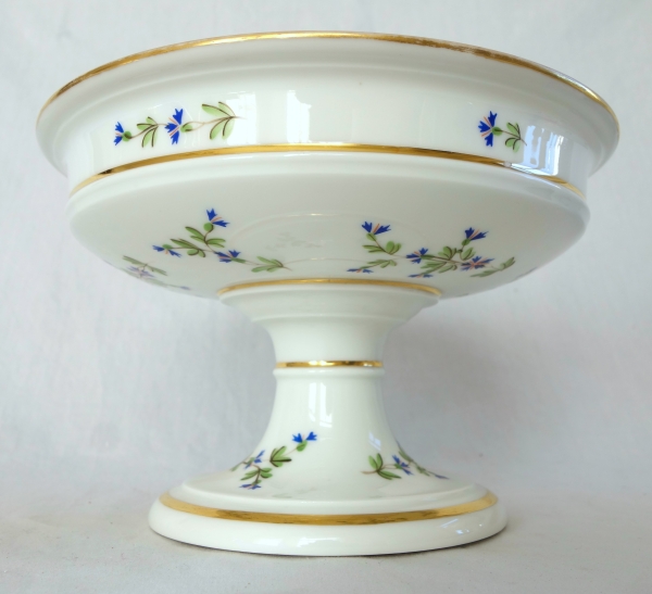 Paire de compotiers en porcelaine, décor aux Barbeaux - début XIXe attribuée à Dihl & Guerhard