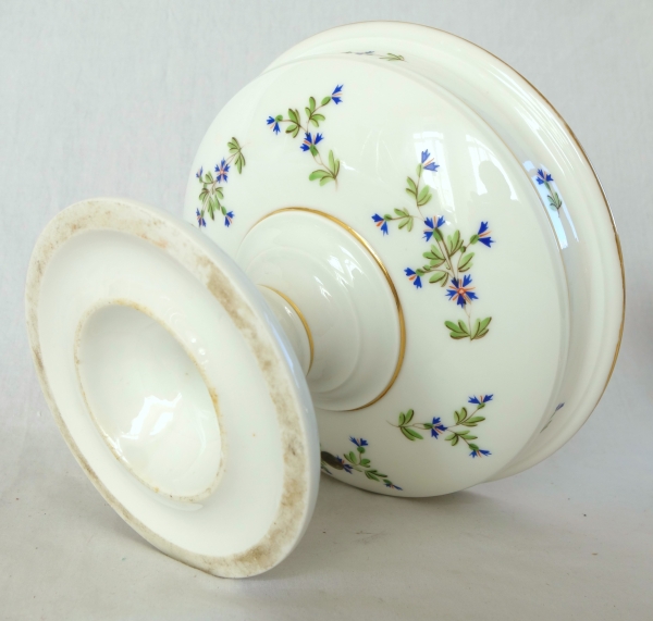 Paire de compotiers en porcelaine, décor aux Barbeaux - début XIXe attribuée à Dihl & Guerhard