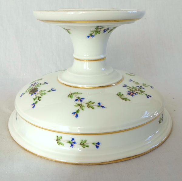 Paire de compotiers en porcelaine, décor aux Barbeaux - début XIXe attribuée à Dihl & Guerhard