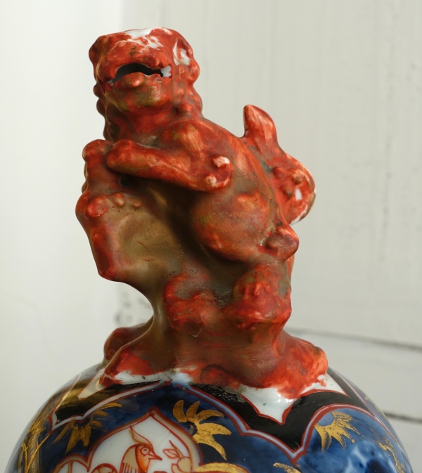 Paire de potiches en porcelaine de Chine à décor Imari, fin XIXe siècle - 40cm