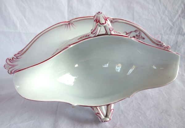 Lunéville - paire de saucières en faïence à doubles armoiries comtales - fin XIXe siècle