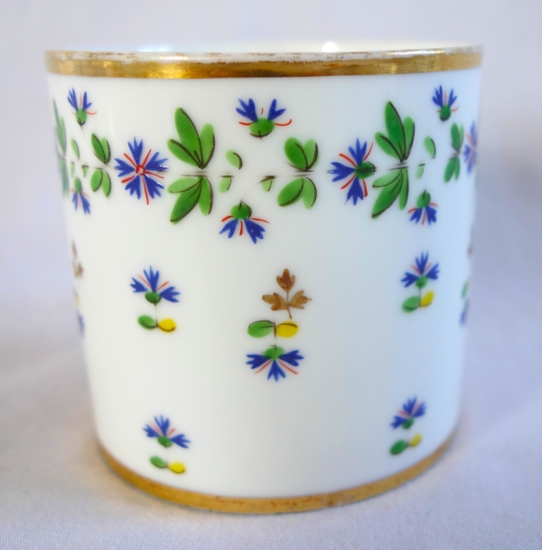 Manufacture du Duc d'Angoulême - paire de tasses litron aux Barbeaux en porcelaine XVIIIe signées