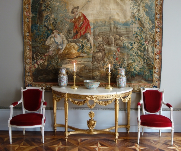 Paire de vases / potiches en porcelaine de Canton, Chine vers 1880 - 36cm