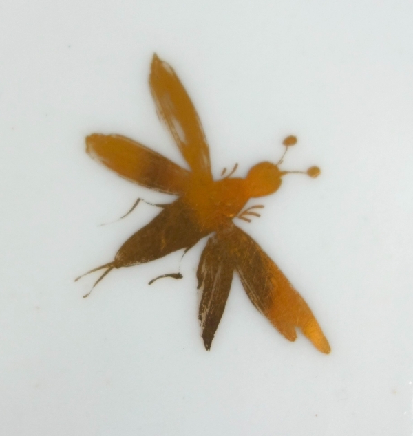 Pair of Empire Paris porcelain trumpet-shaped vases / planters, early 19th century