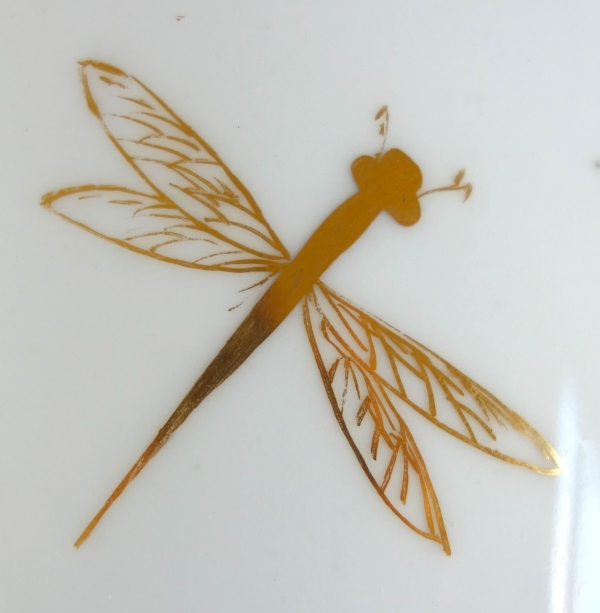 Pair of Empire Paris porcelain trumpet-shaped vases / planters, early 19th century